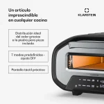 PizzaForno 1700W 430°C Horno de Pizza Eléctrico Negro - Imagen 2