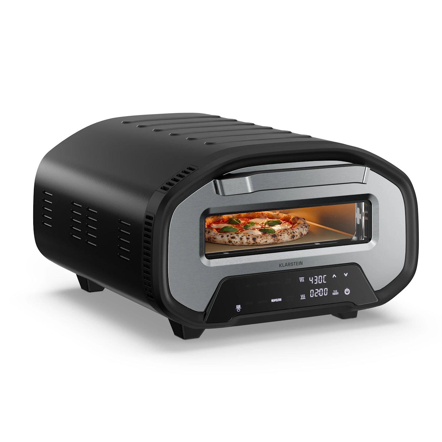 10046146_yy_0001_titelqq PizzaForno 1700W 430°C Horno de Pizza Eléctrico Negro - Imagen 1