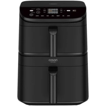 Freidora de Aire Cosori Turbo Tower Chef Edition – 10.8L, 2630W, Doble Compartimento, Negro