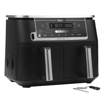 Freidora de aire Ninja AF451EU de 9,5L, 2470W, doble cubeta con control táctil LED