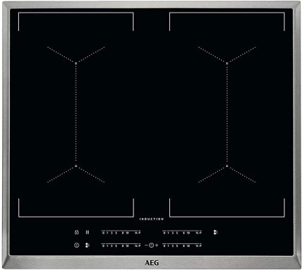 AEG IKE64450XB Plato de inducción con 4 zonas y 2 áreas Bridge de 210 x 180 mm