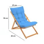 Sillón de jardín plegable de madera - Imagen 5