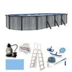 Piscina Elevada Ovalada de Acero – Elegancia, Resistencia y Diversión para Toda la Familia